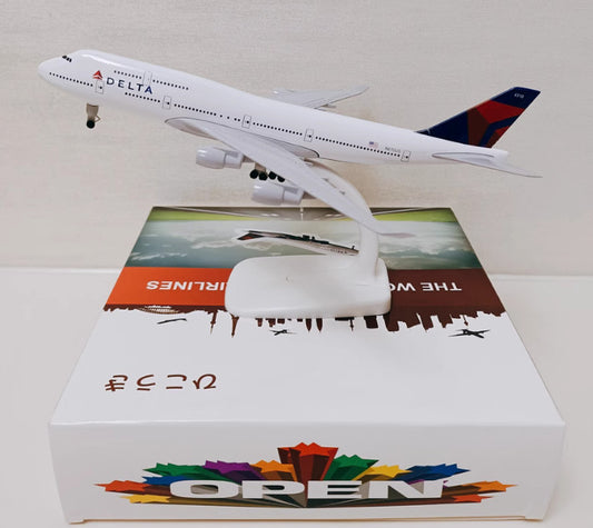 20CM DELTA BOEING 747-400 N670US Passenger Aircraft Plane Diecast Airplane Model
