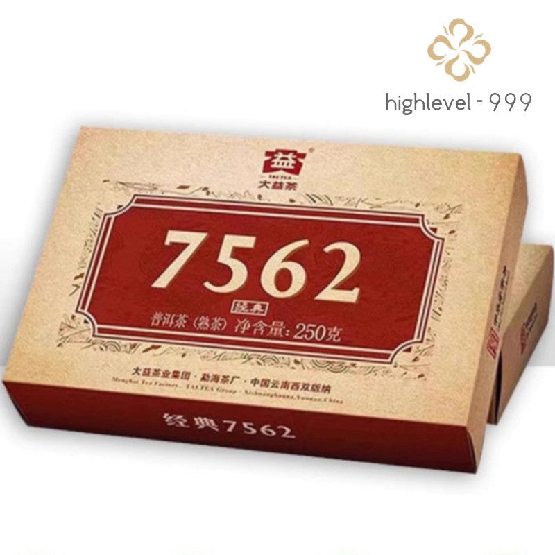 250g Authentic Yunnan 2022 Classic 7562 Mellow Aroma Pu'er Tea Ripe Tea Brick