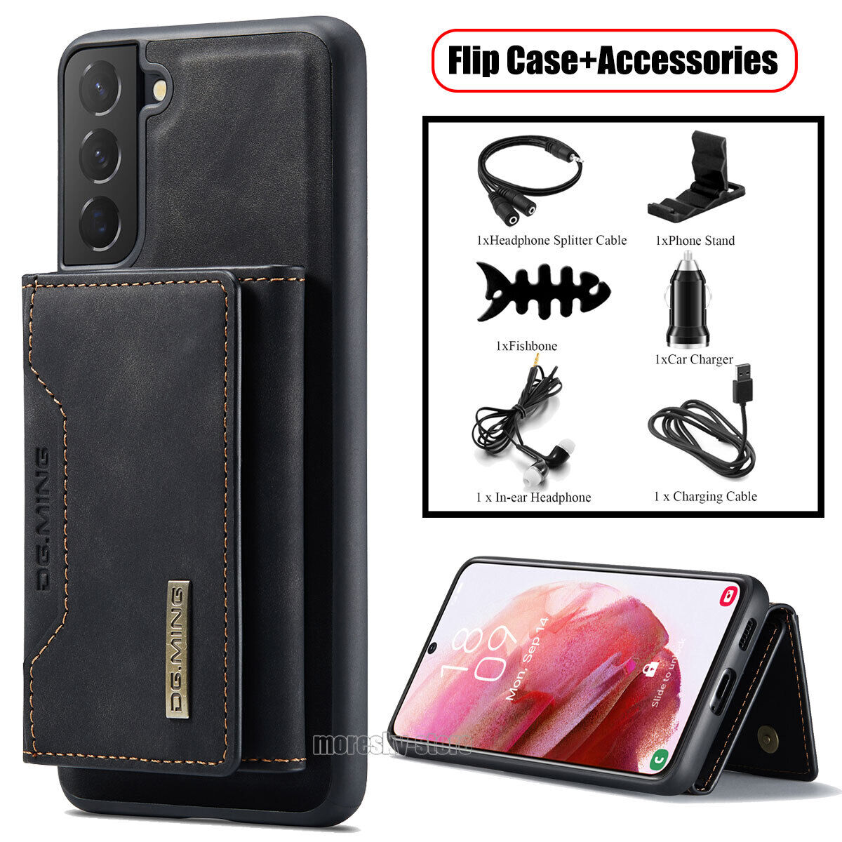 For Samsung Galaxy S22 + 5G Leather Case Cover Wallet Card Holder / Accessories
