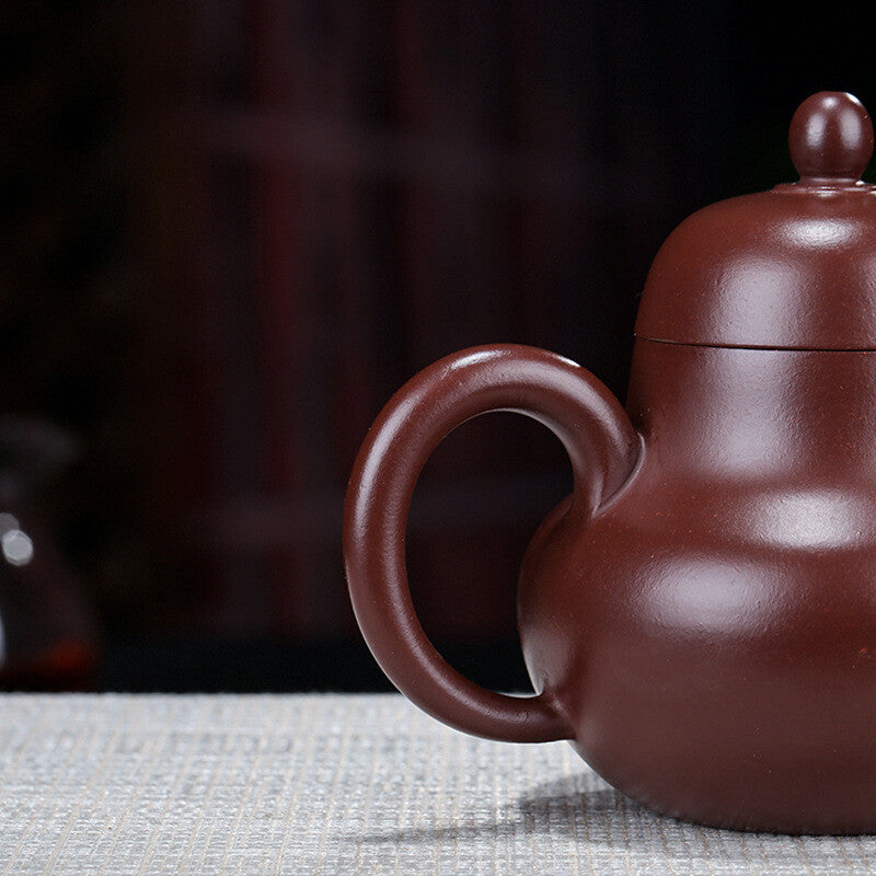 China Yixing Zisha Pottery Purple Zhu Clay Handmade Mesh Teapot 思婷