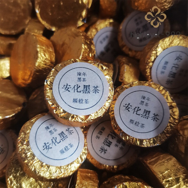 500g Aged Black Tea Dark Tea Gold Coin Tea Hunan Anhua Black Tea Granules