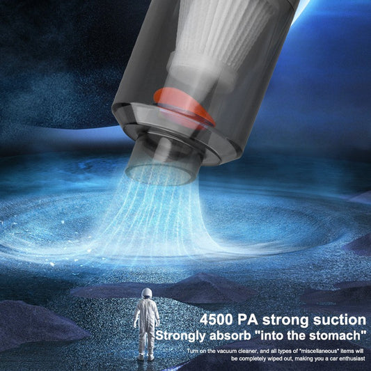Wireless car vacuum cleaner with dual-purpose charging for suction and blowing