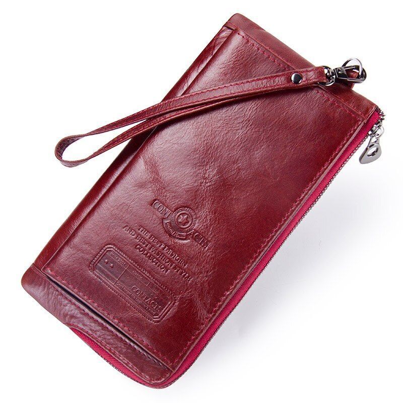 Leather Fashion Long Wallet Women Card Holder Zipper Coin Purse Clutch Bag 1 PC