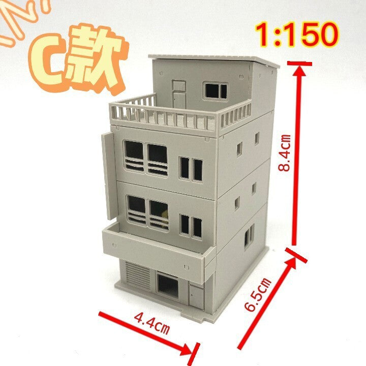 1/64 1/87 1/150 S HO Scale Buildings Train Railway Layout Model House