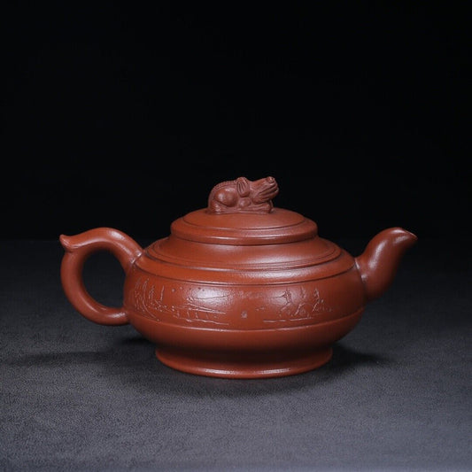 Chinese Yixing Zisha Clay Handmade Exquisite Teapot(纳财 底款:朱可心)