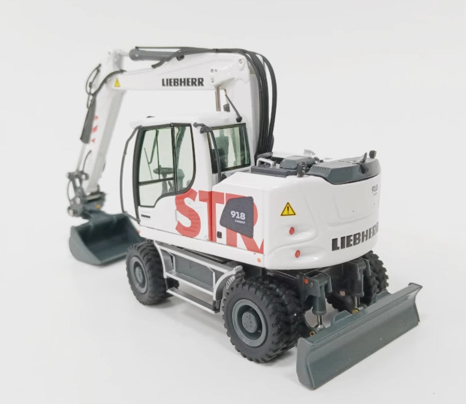 1:50 NZG LIEBHERR A918 Wheeled Excavator Strabag Construct Machine Diecast Model