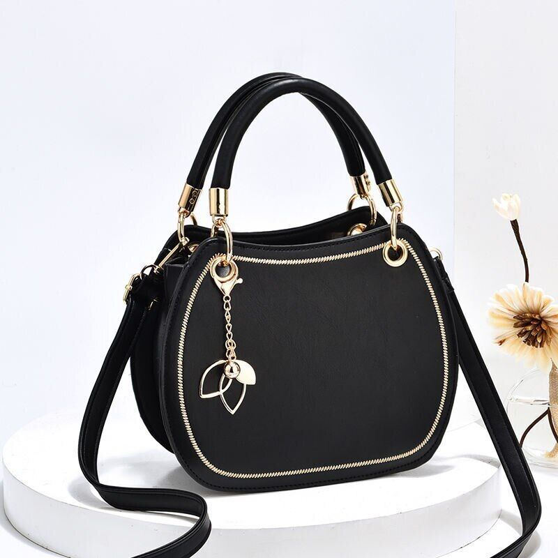 Leather Saddle Bag White Handbags Women Shoulder Messenger Bag Tote