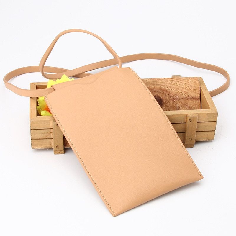 Synthetic Leather Messenger Bag Phone Purse Holder Tote Bag Pocket Handbag Purse