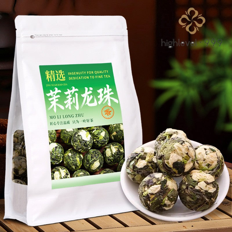 250g Jasmine Dragon Pearl Green Tea Guangxi Hengxian Hand Rolled Scented Tea