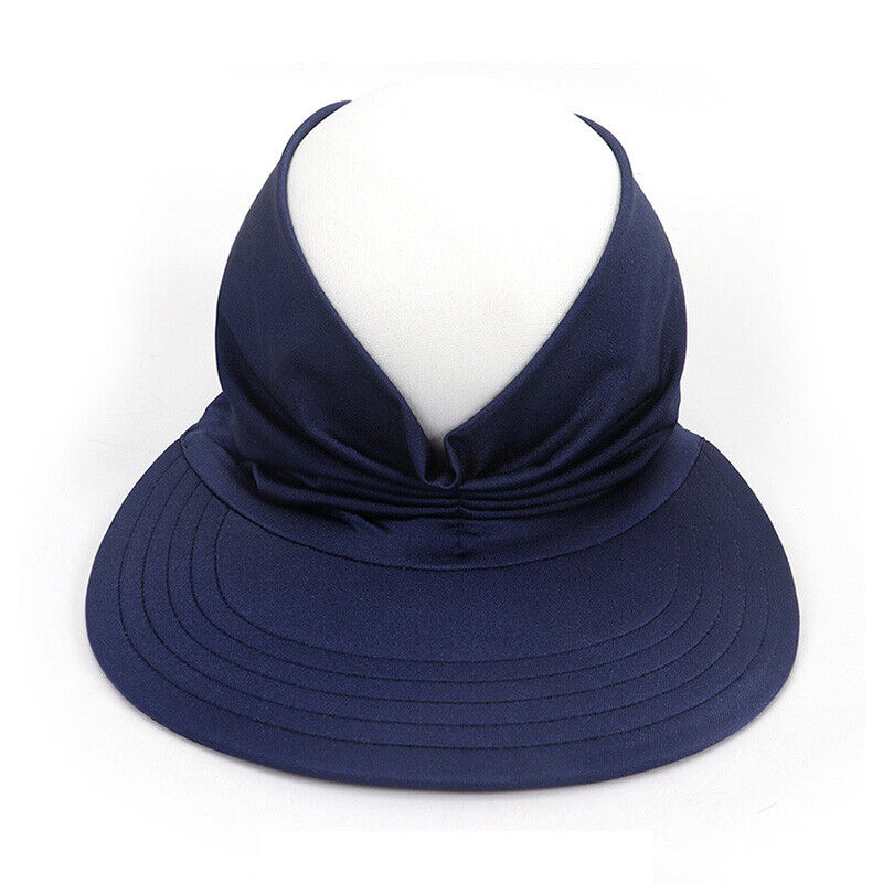 Womens Visor Hat Hollow Empty Top Cap Anti-UV Sun Protection Summer Beach Hats