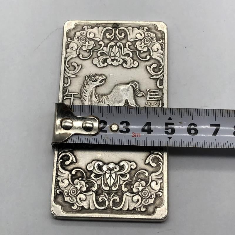Vintage Antique Style Zodiac Horse Amulet Pendant, Copper Plated
