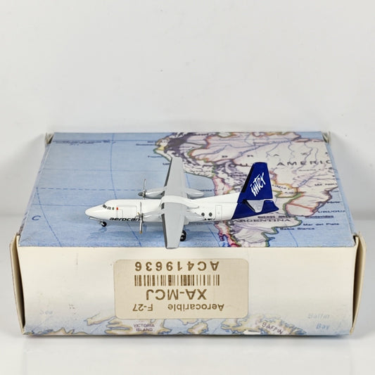 1:400 Aeroclassics Aerocaribe Fokker F-27 XA-MCJ Passenger Plane Diecast Model