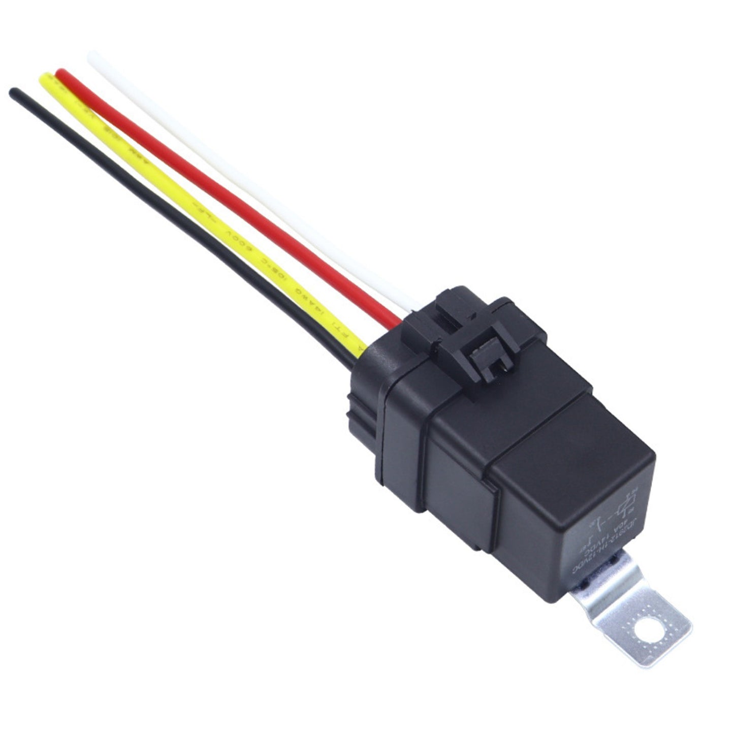 DC 12V 4Pin Automobile Relay Waterproof Integrated Wired Auto Relay Holder