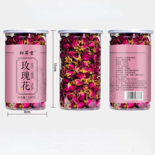 100g Rose Tea Organic Healthy Herbal Flower Tea Canned Ping Yin Mei Gui Cha Tea
