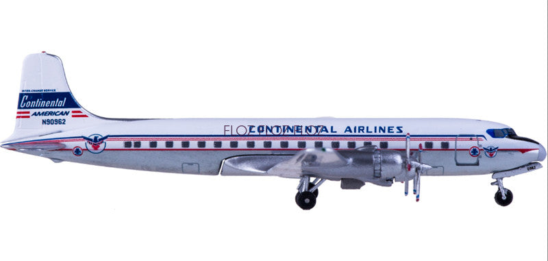 for AeroClassics for CONTINENTAL Airlines for Douglas DC-6 N90962 1:400 Model