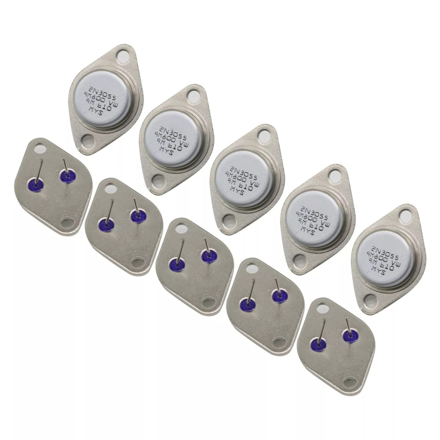 10X 2N3055 Transistor NPN TO-3 15A 60V 115W Power Switch Amplifier Metal Case