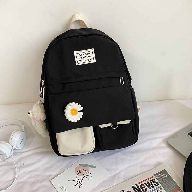 Women Backpack Pendant Nylon WomenS Rucksack CollegeTeenage Girls Bagpack