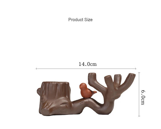 Purple Clay Tea Pets Ornaments Stump Teapot Lid Support Kung Fu Tea Accessories