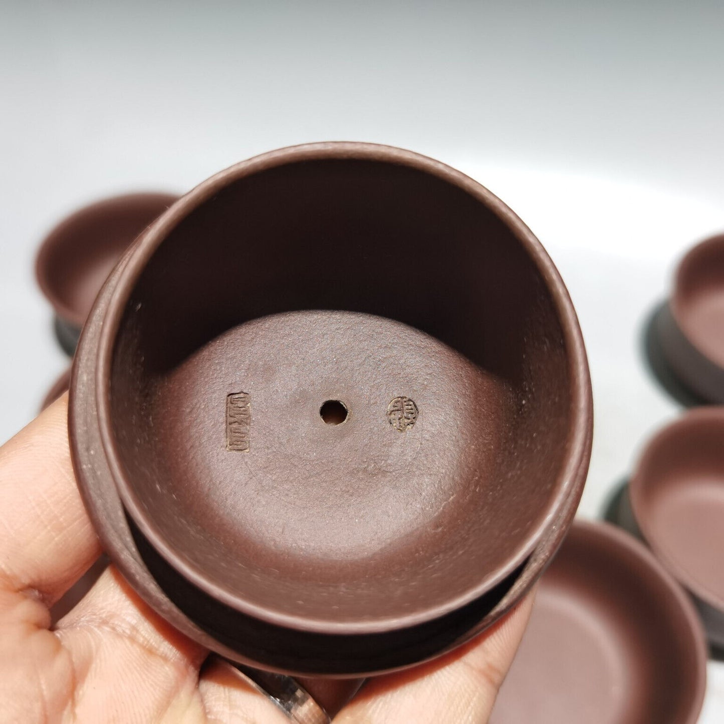 Chinese Yixing Zisha Clay Handmade Exquisite Teapot (竹节套壶 底款:顾景舟)