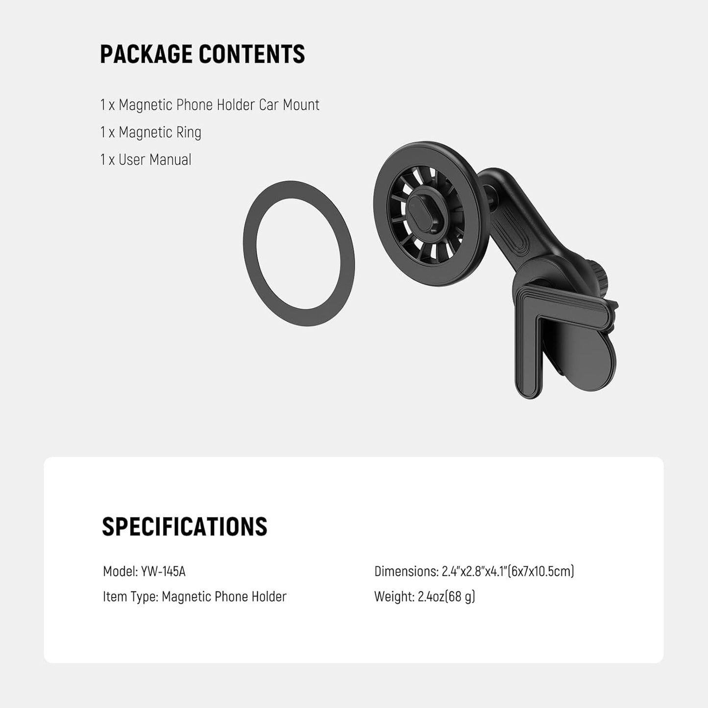 Entry Level Version Magnetic Phone Holder Mount for Your Car Compatible with Tes