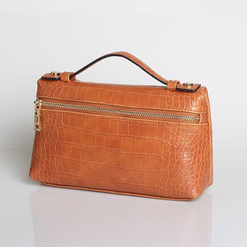 Pattern PU Leather Clutch Bag Women Trendy Make Up Handbag Purse Bag