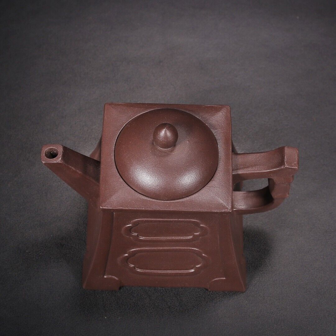 l-0Chinese Yixing Zisha Clay Handmade Exquisite Teapot (宫壶 底款:顾景舟)
