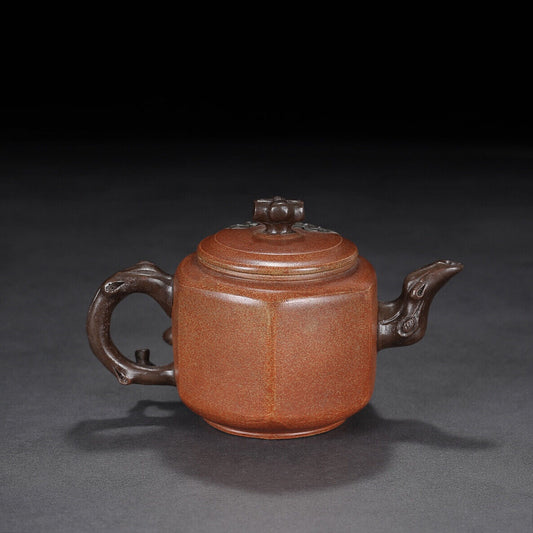 Chinese Yixing Zisha Clay Handmade Exquisite Teapot (六方 底款:蒋蓉)