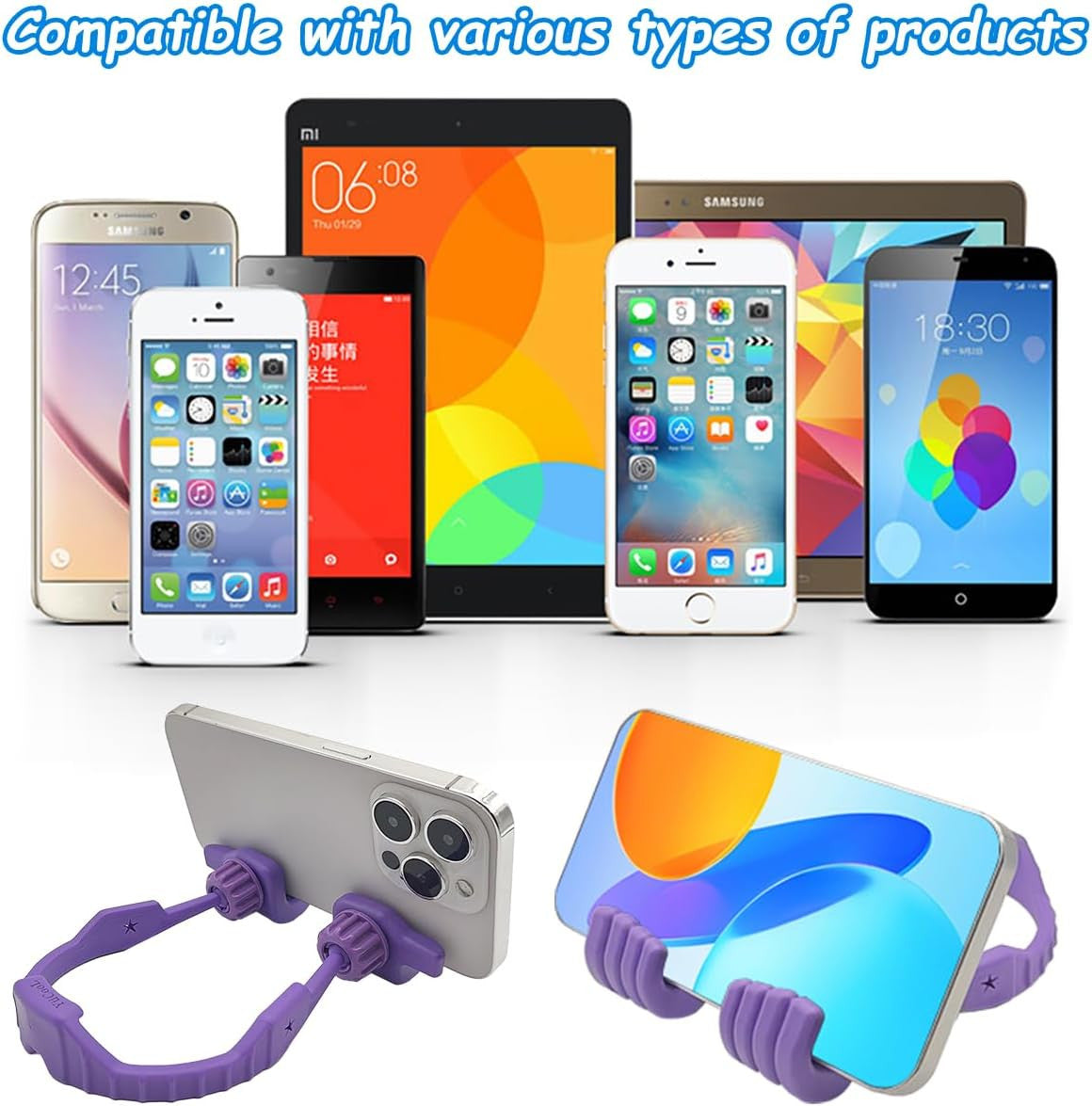 2 Packs Thumbs up Lazy Phone Stand Cell Phone Holder, Adjustable Stocking Stuffe