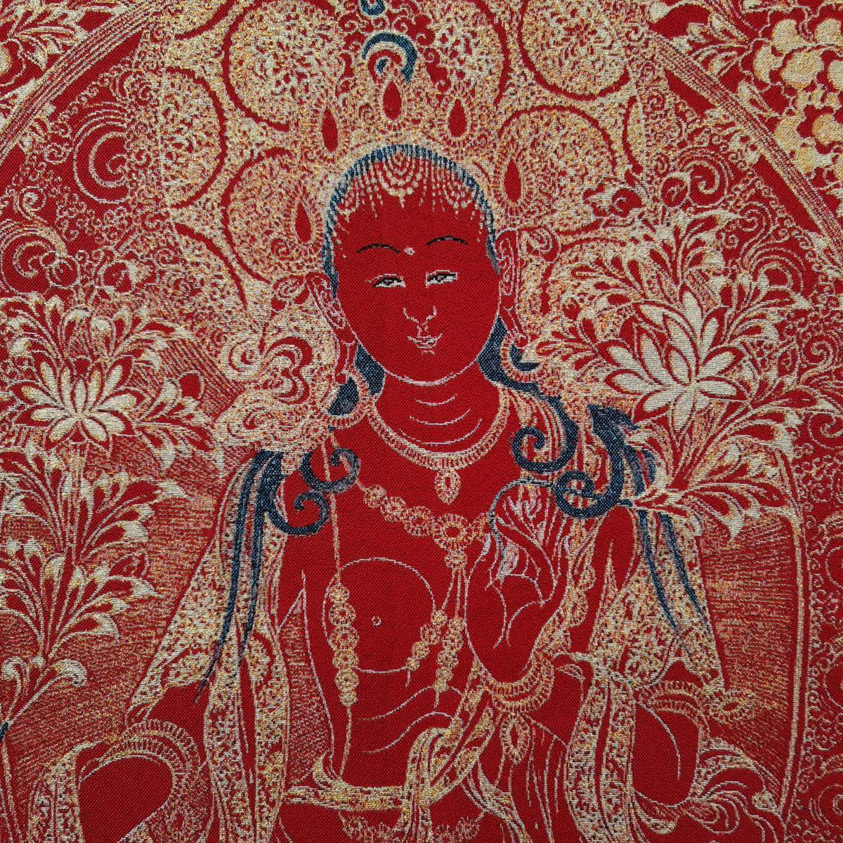 36" Tibet Tibetan Cloth Silk Red Tara Guanyin Kwan-yin Tangka Thangka Painting