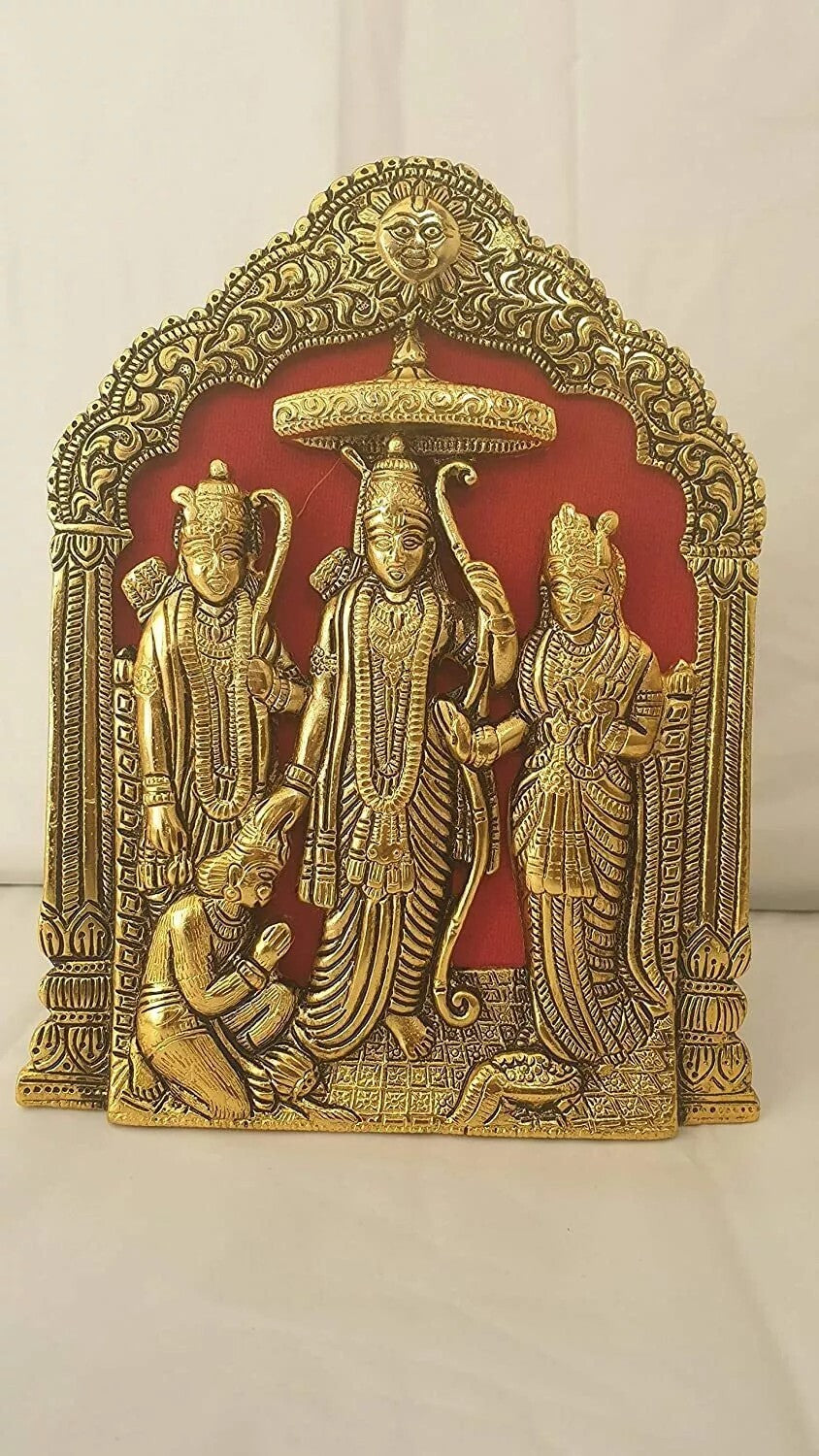 Metal God Lord Ram Darbar Idol Home Decor Statue Sculpture 9 inches