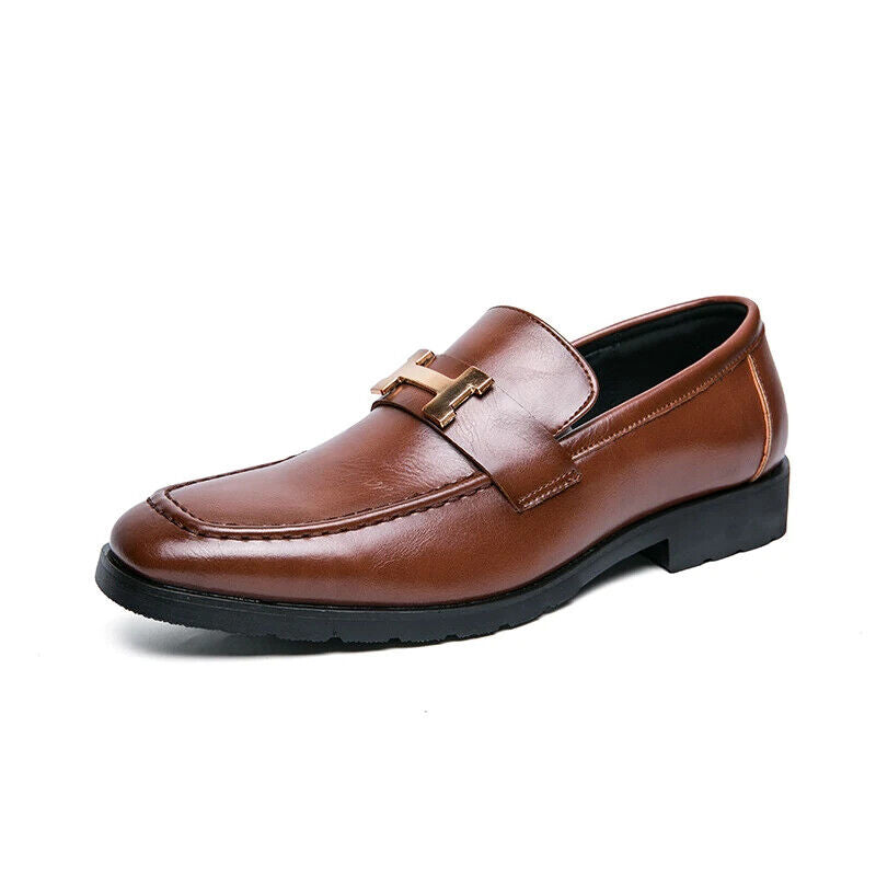 Men Shoes Dress Loafers Genuine Leather Business Shoes Men Wedding Shoes