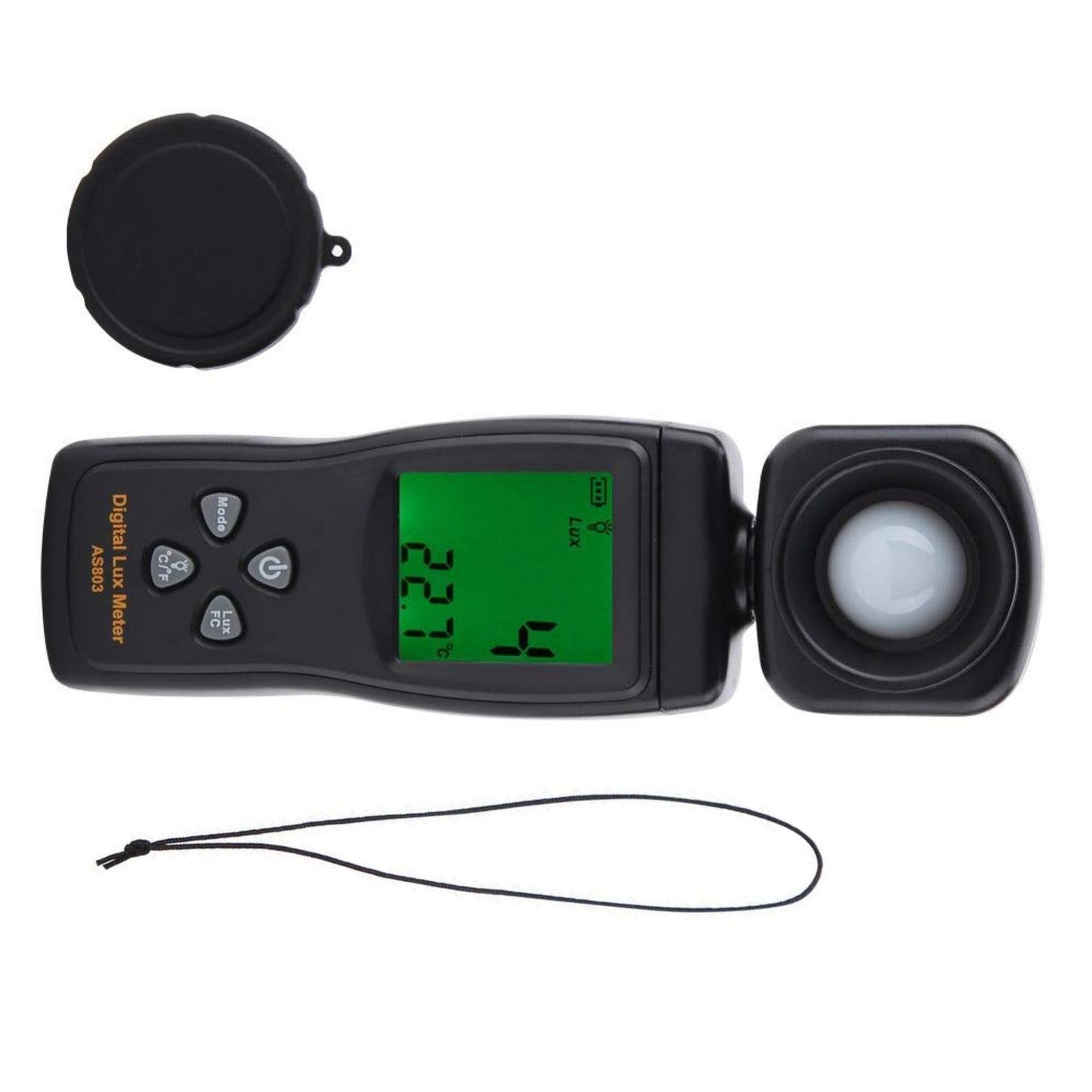 Wide-applicant Illuminance Meter W/Temp Measure 1-200K Lux Measure Range