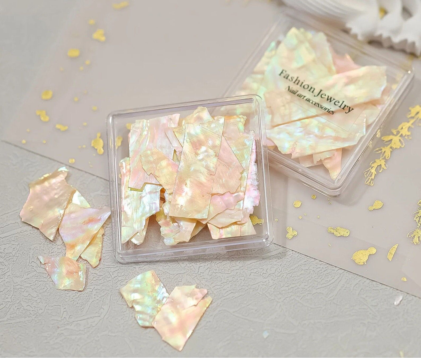 Nail Art Decorations 1 Box Abalone Shell Flakes Glitter DIY Manicure Accessories