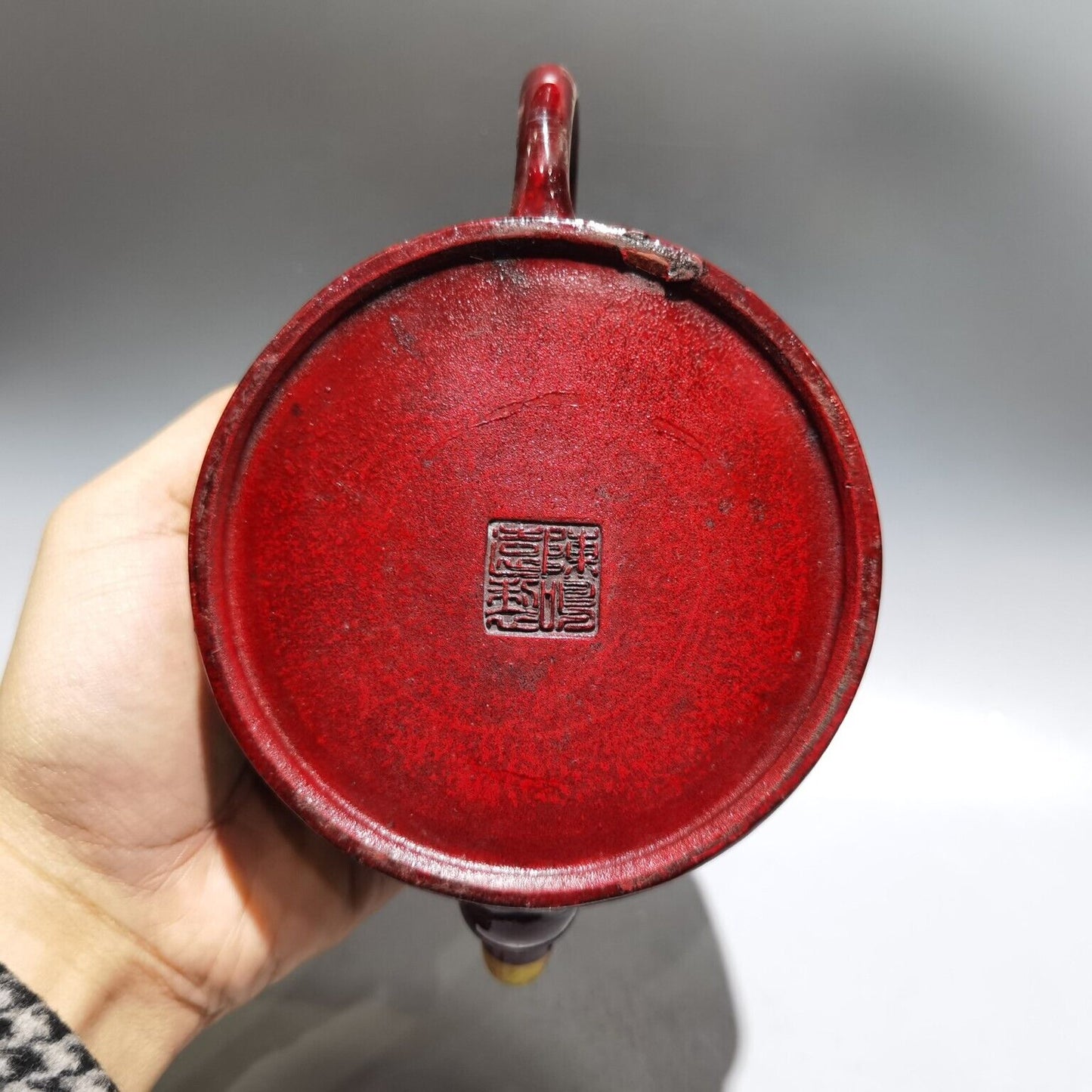 Vintage Chinese Yixing Purple Clay Teapot Zisha Ceremony Enamel Nice Teaware Art