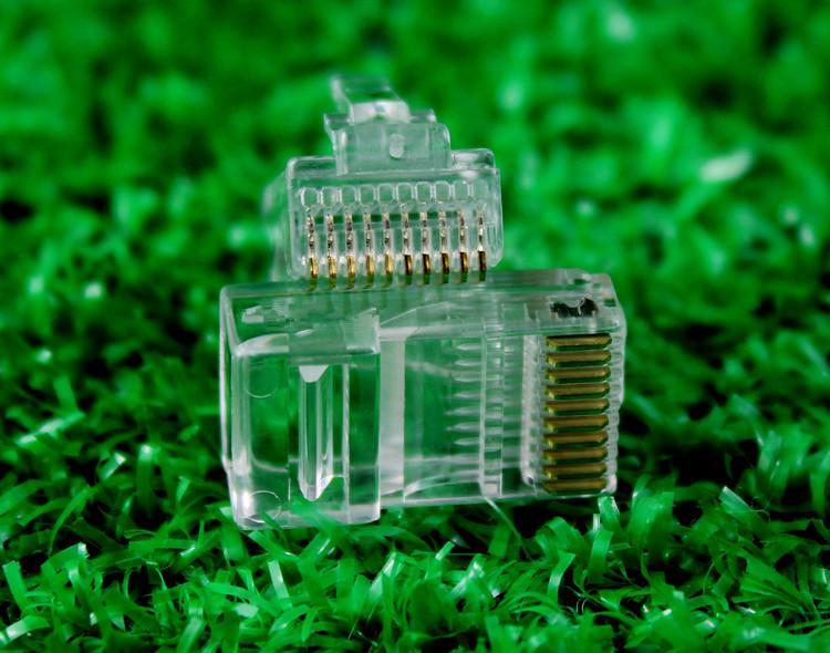 50pcs/Packs Modular Plug Stranded 10P10C Round Cable Connector RJ-48