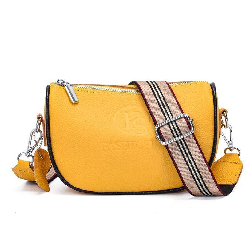 Crossbody Handbags Women'S Genuine Leather Saddle Shoulder Bag Girl Bag