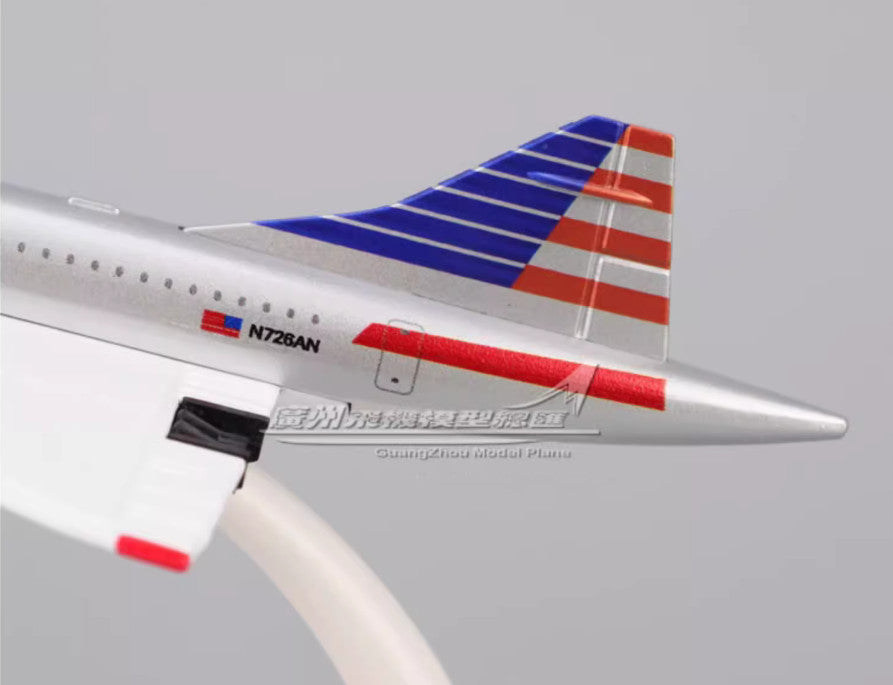 20CM American Concorde Commercial Plane Airplane Diecast Metal Aircraft Model