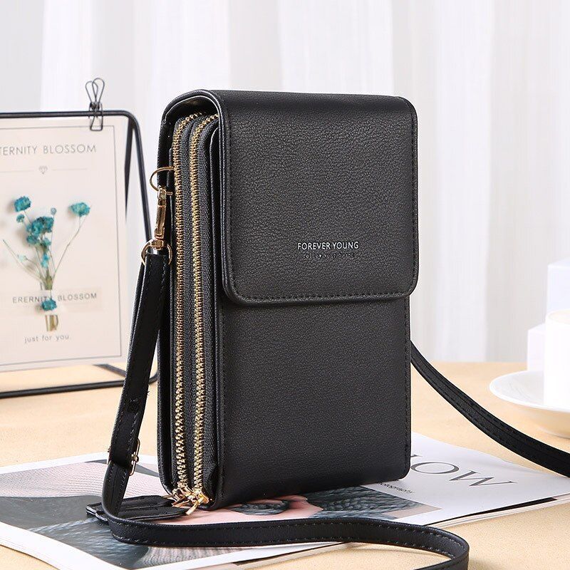 Crossbody Wallet Women Shoulder Bags Long Purse Multifunctional Pocket Polyester