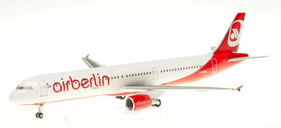 1:200 Hogan Airberlin AIRBUS A321 Passenger Airplane ABS Plastic Aircraft Model