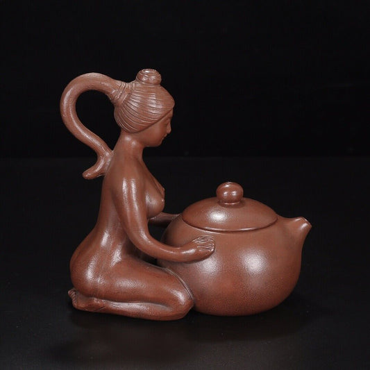 Chinese Yixing Zisha Clay Handmade Exquisite Teapot(美女西施 底款:周桂珍)