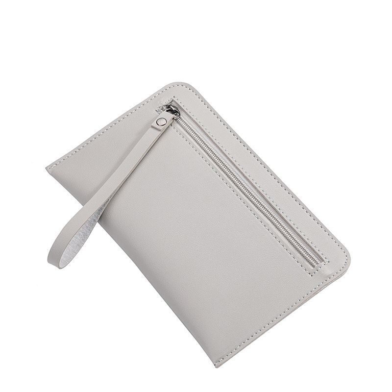 Wallet Handbag Synthetic Leather Long Phone Clutch Bag 13*21*1 CM Red Gray Brown