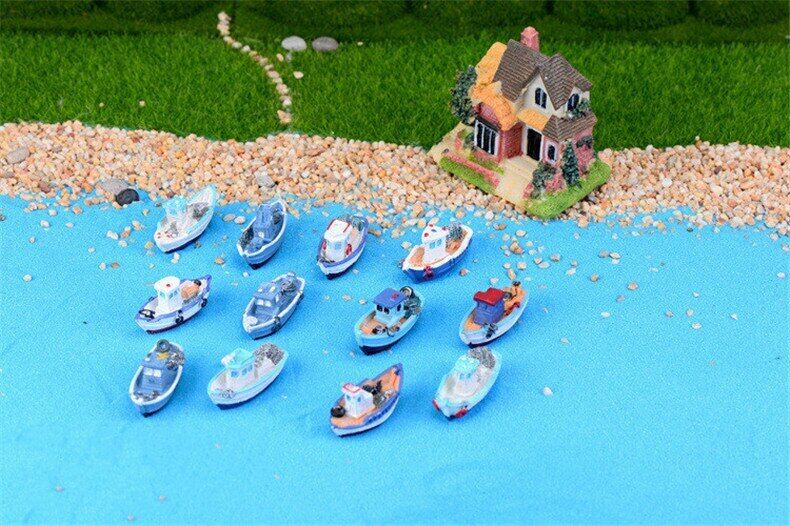 Mini Yacht Decoration Supplies Micro Landscape Garden Deco Creative Handicrafts