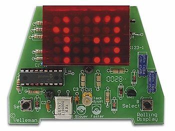 Velleman MK123 Rolling Clock Soldering Practice Kit (Assembly Required)