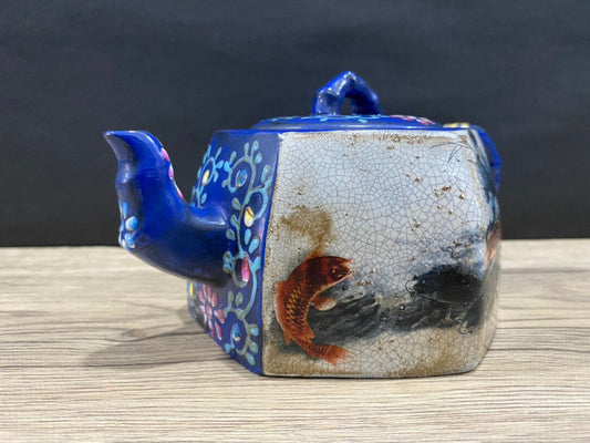Chinese Yixing Zisha Clay Handmade Exquisite Teapot(六方全彩 底款:杨彭年)