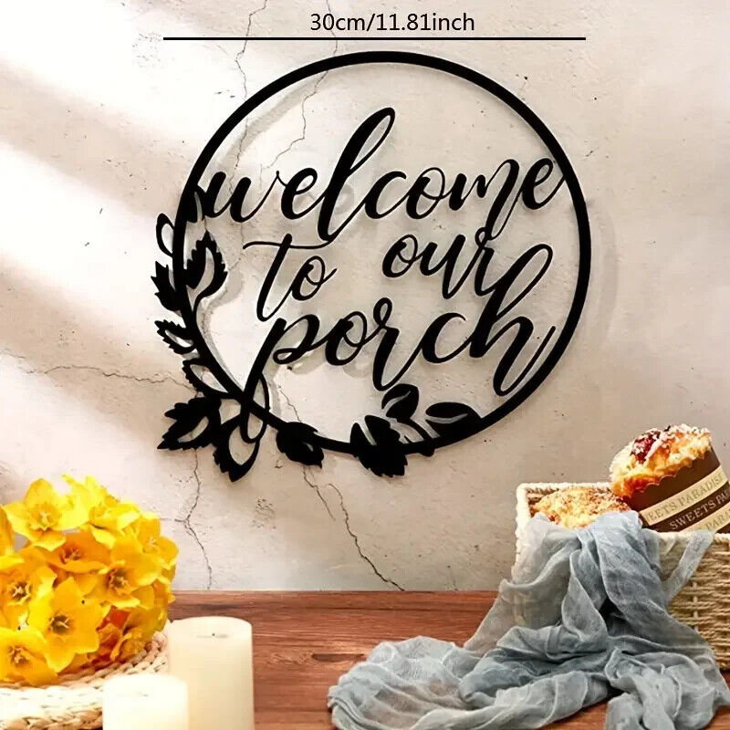 1pc, Metal Art Decoration Indoor Letter Patterned Wall Hanging Wall Decorations