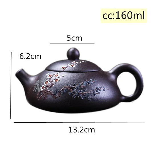 160ml Yixing Tea Pot Purple Clay Scoop Teapot Chinese Handmade Tea Set Kettle