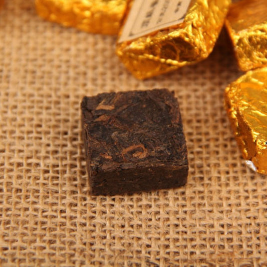 500g Pu'er Yunnan Menghai Small Square Brick 2003 Pu Erh Tea Ripe Tea