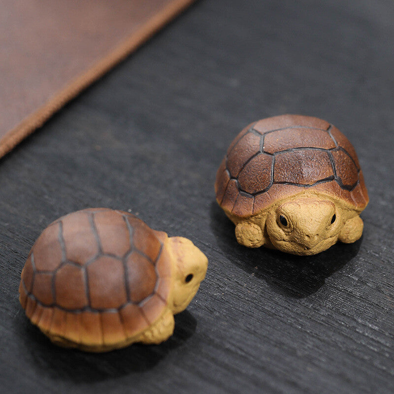 Lovely Ornament Zisha Purple Clay Tea Pet Turtle Small Size Table Decoration New