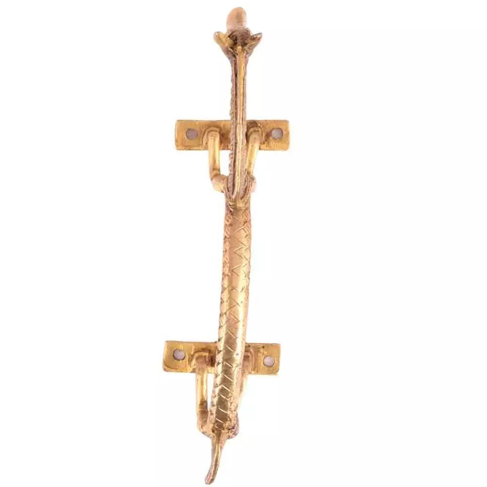 Set of 2 Antique Look Golden Brass Horse Figurine Door Handle