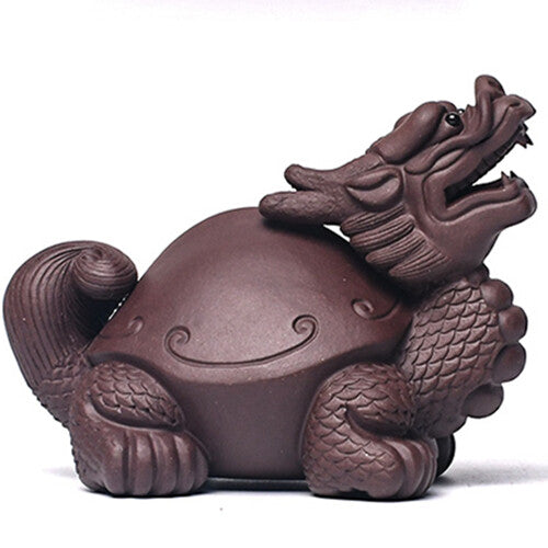 Boutique Tea Pet Zisha Purple Grit Tea Play Dragon Turtle Statue Mascot In China